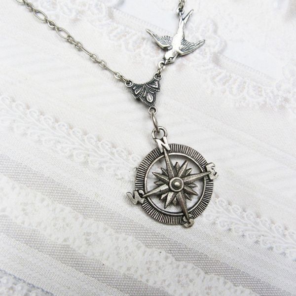 Picture of Silver Compass Necklace